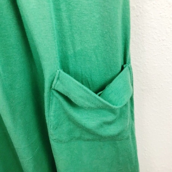 Elie Tahari Green Short Sleeve Cotton Blend Dress Spring St Patrick's Day - Picture 2 of 4